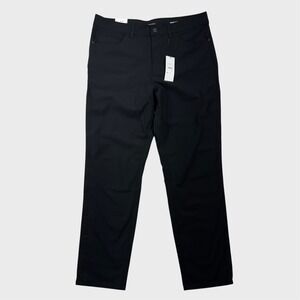 Men's DKNY 34 x 30 Black Universal Tech Pants Stretch Water Repellent Zip Pocket